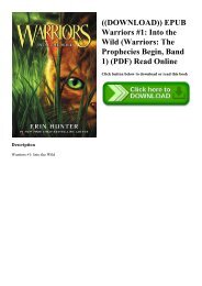 ((DOWNLOAD)) EPUB Warriors #1 Into the Wild (Warriors The Prophecies Begin  Band 1) (PDF) Read Online