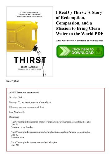 ( ReaD ) Thirst A Story of Redemption  Compassion  and a Mission to Bring Clean Water to the  World PDF