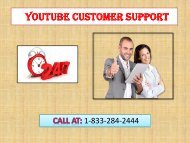 1-833-284-2444 YouTube Customer Support Number- How to Create channel 