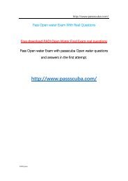Free Download Padi Divemaster Exam Questions And Answers