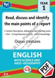 RIC-30014 Ocean creatures - Read discuss and identify the main points of a report
