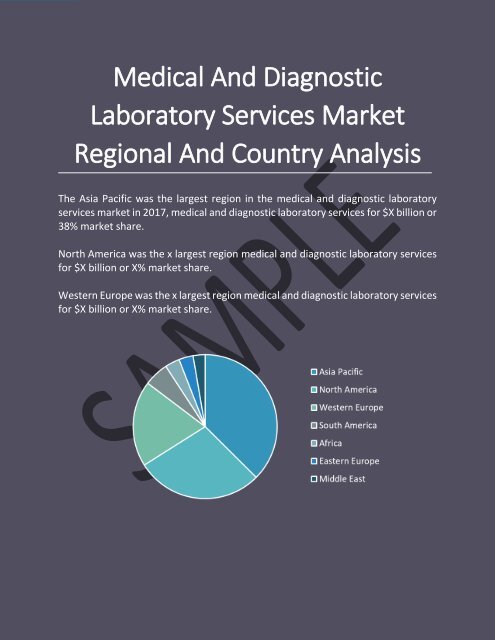 Medical And Diagnostic Laboratory Services Global Market Report 2018 Sample