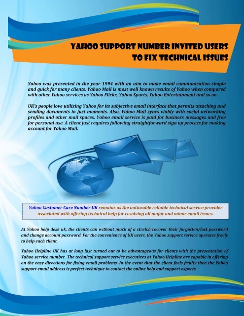 Yahoo Support Number to Fix Technical Issues