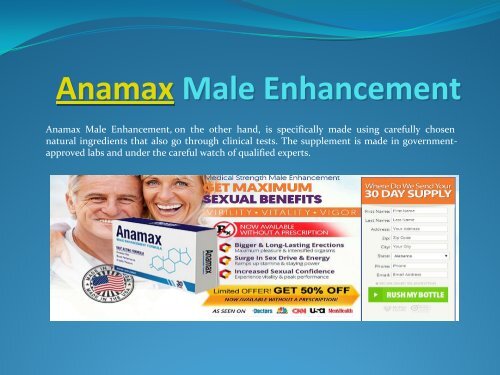Anamax Male Enhancement Your Way To Success