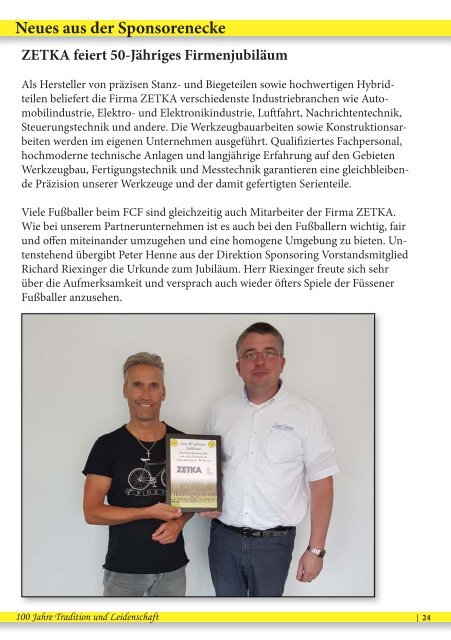 FCF Stadionzeitung 2018_08_25_Ronsberg_WEB