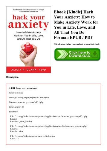 Ebook [Kindle] Hack Your Anxiety How to Make Anxiety Work for You in Life  Love  and All That You Do Forman EPUB  PDF