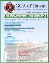 Cover 2010 - General Contractors Association of Hawaii