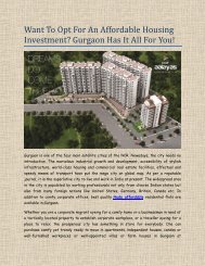 Want To Opt For An Affordable Housing Investment Gurgaon Has It All For You!