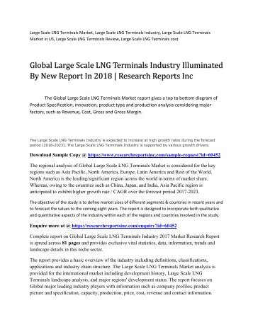 Large Scale LNG Terminals Market Trends, Scope