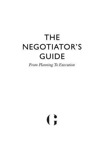 The Negotiator's Guide
