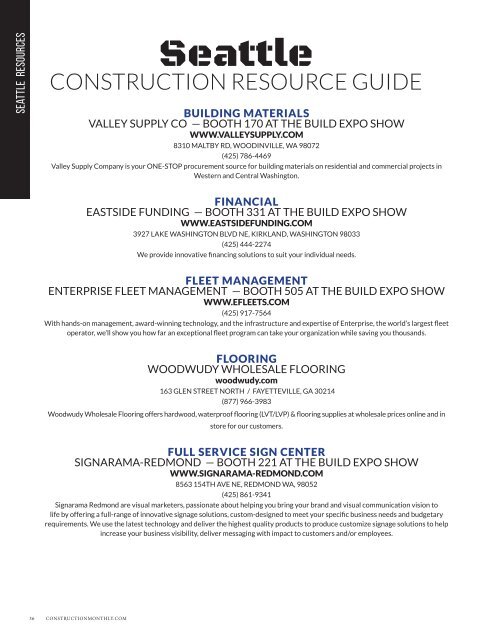 Seattle Construction Monthly