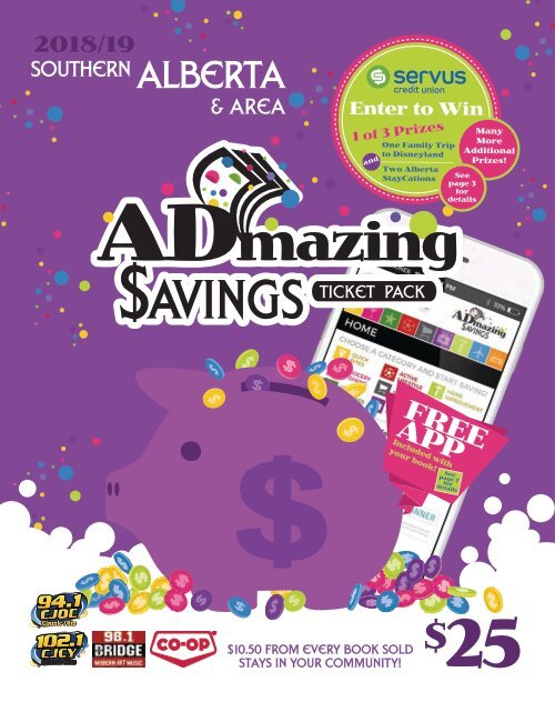 South Alberta - 2018/19 ADMAZING SAVINGS COUPON BOOKS