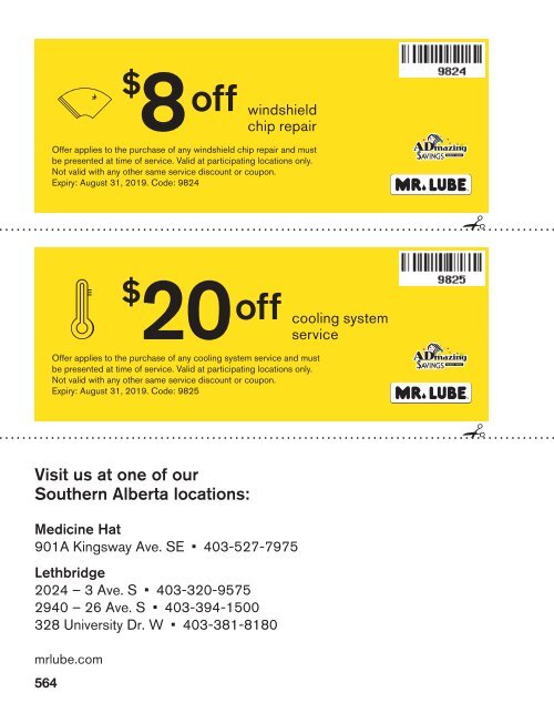 South Alberta - 2018/19 ADMAZING SAVINGS COUPON BOOKS