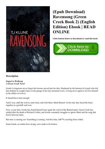 (Epub Download) Ravensong (Green Creek Book 2) (English Edition) Ebook  READ ONLINE