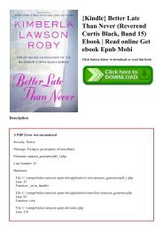 {Kindle} Better Late Than Never (Reverend Curtis Black  Band 15) Ebook  Read online Get ebook Epub Mobi