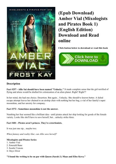 Epub Download Amber Vial Mixologists And Pirates Book 1 - 
