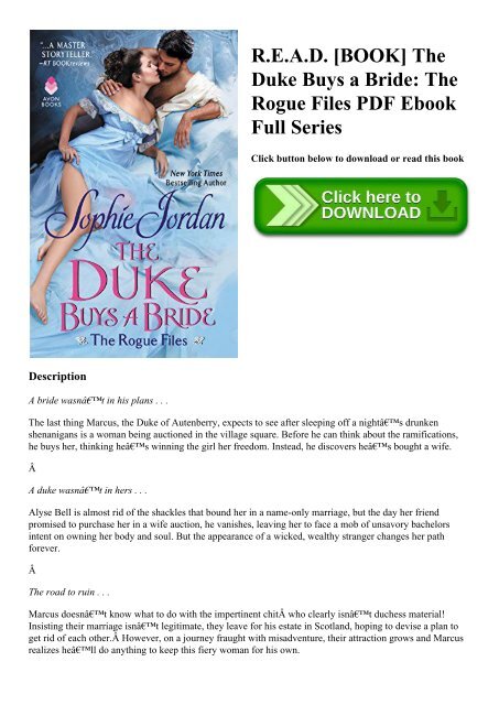 R.E.A.D. [BOOK] The Duke Buys a Bride The Rogue Files PDF Ebook Full Series