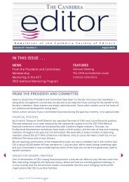 The Canberra editor August 2018