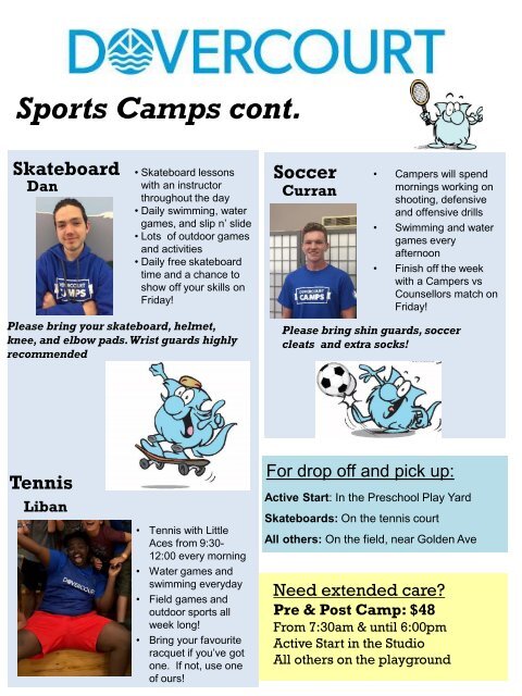 Dovercourt Summer Camps 2018 week 9 Aug 27-31, 2018