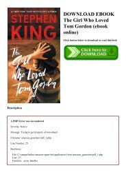 Read The Girl Who Loved Tom Gordon Online Fee Read The Girl Who Loved Tom Gordon Online Fee