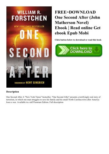 one second after free download Free download one second after by william r. Forstchen ebook.