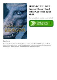FREE~DOWNLOAD Eragon Ebook  Read online Get ebook Epub Mobi