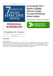 [read ebook] The 7 Habits of Highly Effective People Personal Workbook (ebook online)