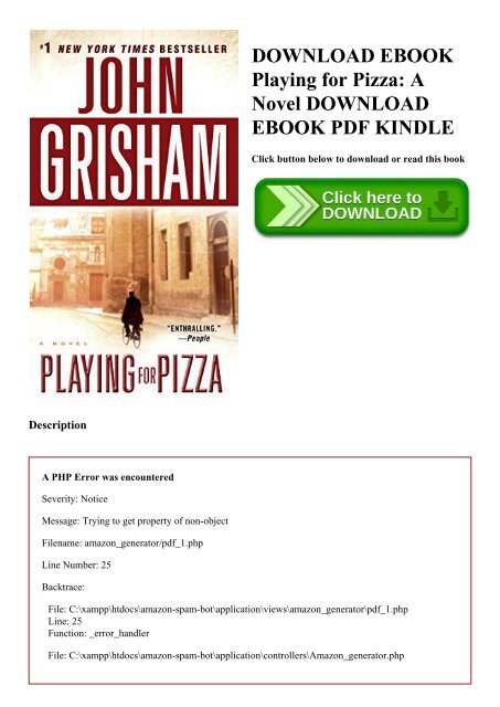 DOWNLOAD EBOOK Playing for Pizza A Novel DOWNLOAD EBOOK PDF KINDLE