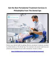Get the Best Periodontal Treatment Services in Philadelphia from The Dental Spa