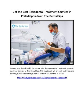 Get the Best Periodontal Treatment Services in Philadelphia from The Dental Spa