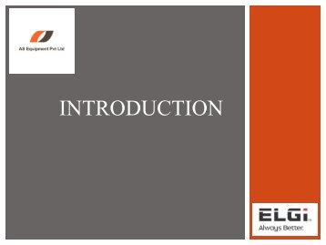 AS Equipment- Authorized Dealer of ELGI Air Compressors