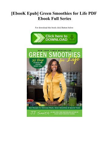 [EbooK Epub] Green Smoothies for Life PDF Ebook Full Series