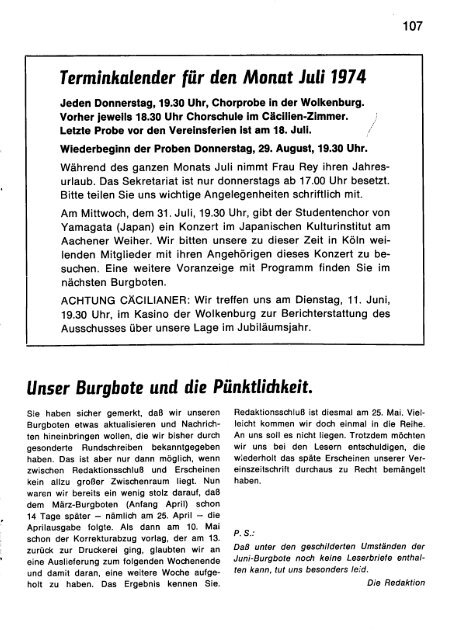 Der Burgbote 1974 (Jahrgang 54)