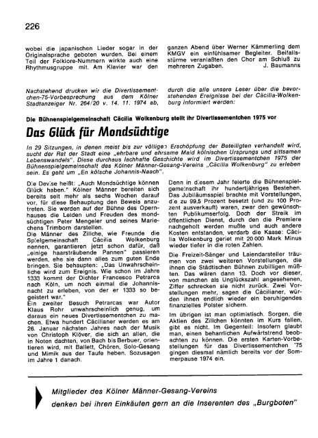 Der Burgbote 1974 (Jahrgang 54)