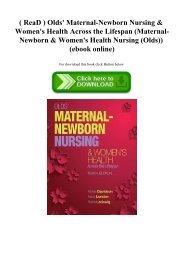 ( ReaD ) Olds' Maternal-Newborn Nursing & Women's Health Across the Lifespan (Maternal-Newborn & Women's Health Nursing (Olds)) (ebook online)