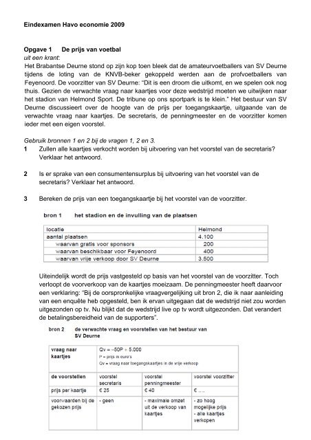 Havo examens 2009 -  2018 - Hans Vermeulen