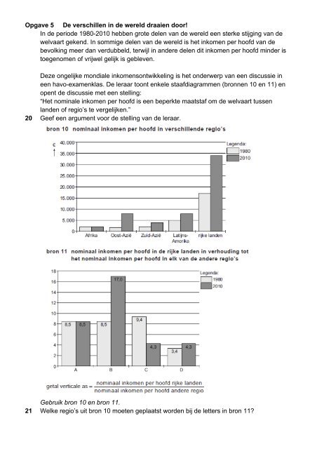 Havo examens 2009 -  2018 - Hans Vermeulen