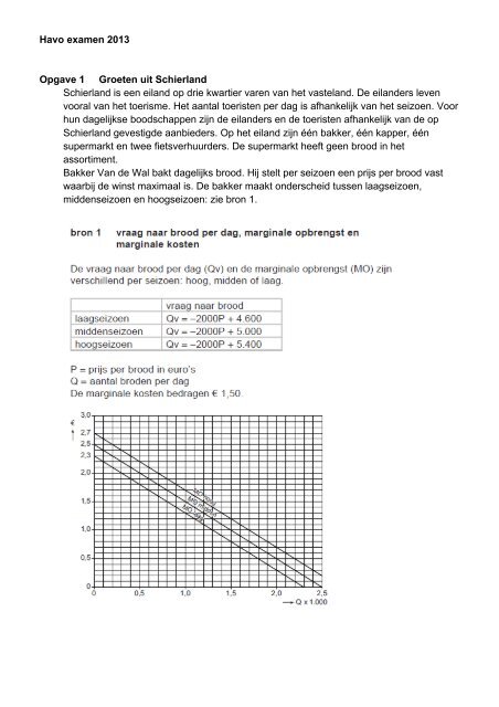 Havo examens 2009 -  2018 - Hans Vermeulen