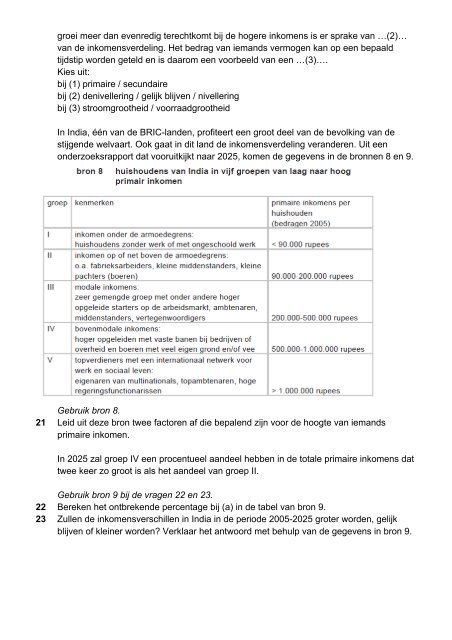 Havo examens 2009 -  2018 - Hans Vermeulen