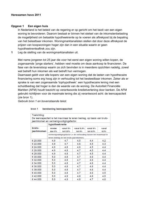 Havo examens 2009 -  2018 - Hans Vermeulen