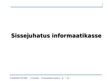 Sissejuhatus informaatikasse