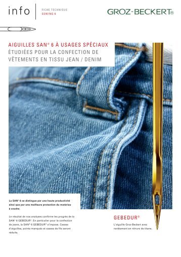 Aiguilles SAN ® 6 à usage spéciaux - Groz-Beckert