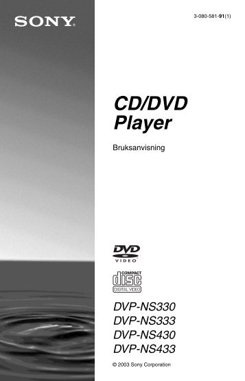 Sony DVP-NS330 - DVP-NS330 Consignes dâutilisation SuÃ©dois