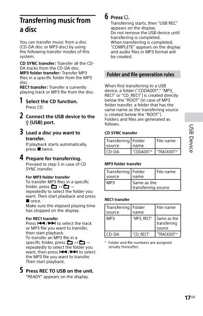 Sony MHC-EC719iP - MHC-EC719IP Istruzioni per l'uso Inglese