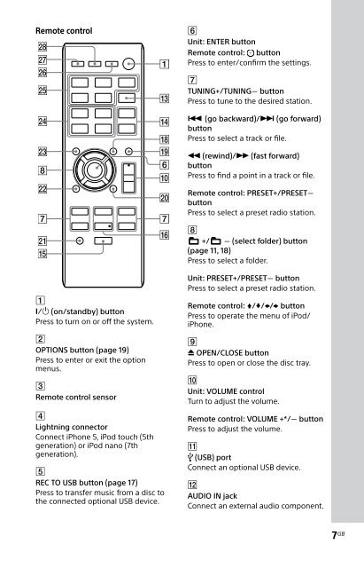 Sony MHC-EC719iP - MHC-EC719IP Istruzioni per l'uso Inglese