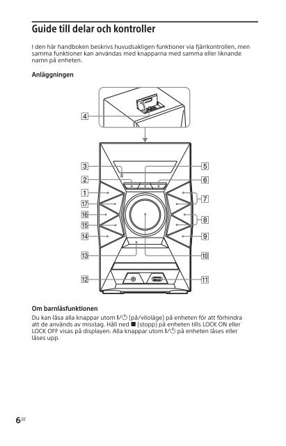 Sony MHC-EC719iP - MHC-EC719IP Istruzioni per l'uso Svedese