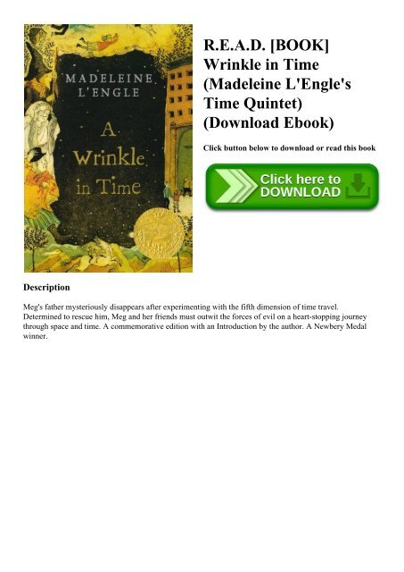 R.E.A.D. [BOOK] Wrinkle in Time (Madeleine L'Engle's Time Quintet) (Download Ebook)