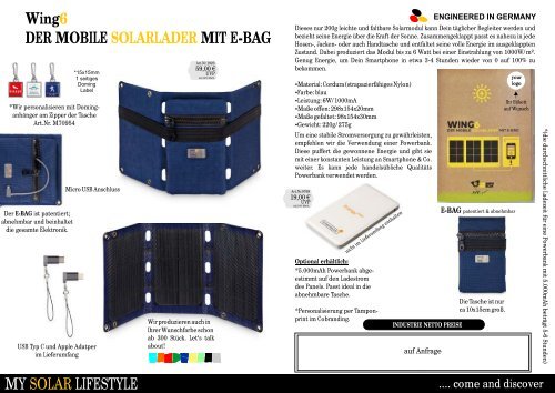 Nachhaltige Solar Werbegeschenke - Prämien 