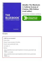 {Kindle} The Bluebook A Uniform System of Citation  20th Edition {read online}