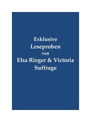 Exklusive Leseproben von Elsa Rieger und Victoria Suffrage